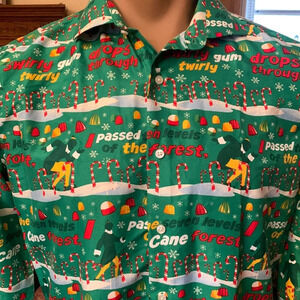 Suitmeister Elf Button Up Shirt Medium NEW